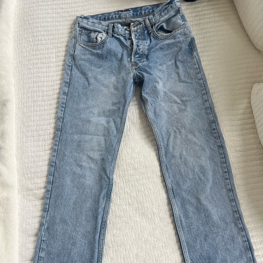 Brandy Melville Blue Straight Leg Jeans Classic Style